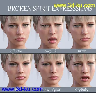 3D打印模型iG Broken Spirit Expressions for Genesis 8 Female的图片