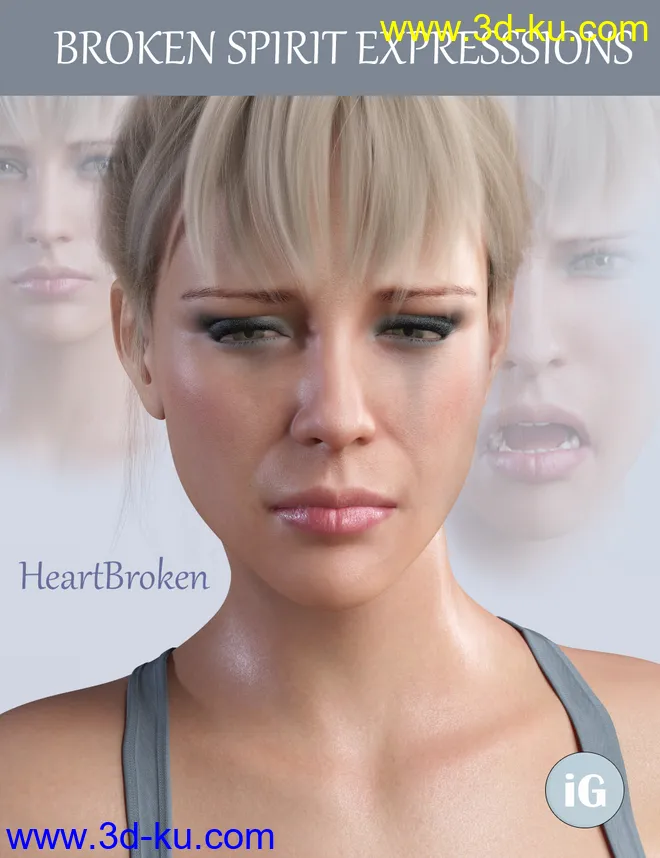 iG Broken Spirit Expressions for Genesis 8 Female模型的图片6