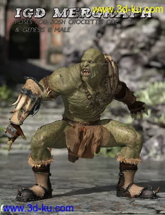 3D打印模型IGD Mergraph Poses for Orc HD and Genesis 8 Male的图片