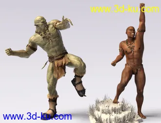 3D打印模型IGD Mergraph Poses for Orc HD and Genesis 8 Male的图片