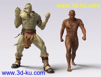 3D打印模型IGD Mergraph Poses for Orc HD and Genesis 8 Male的图片