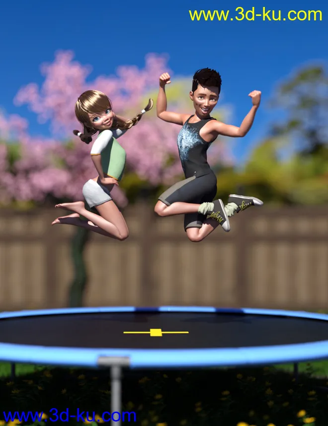 IGD Motion Series - Jump Poses for Genesis 3 and 8模型的图片1