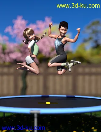 3D打印模型IGD Motion Series - Jump Poses for Genesis 3 and 8的图片