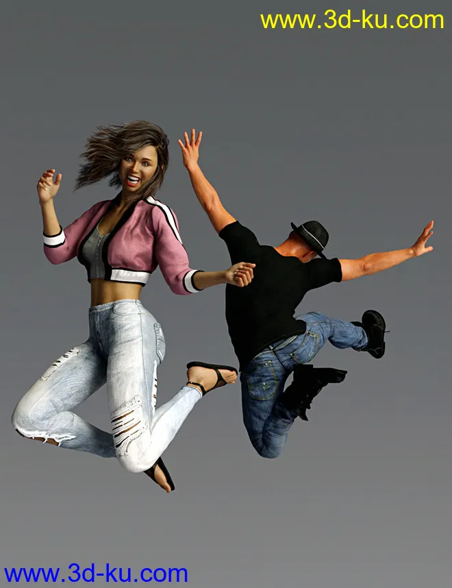 IGD Motion Series - Jump Poses for Genesis 3 and 8模型的图片9