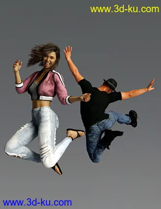 3D打印模型IGD Motion Series - Jump Poses for Genesis 3 and 8的图片