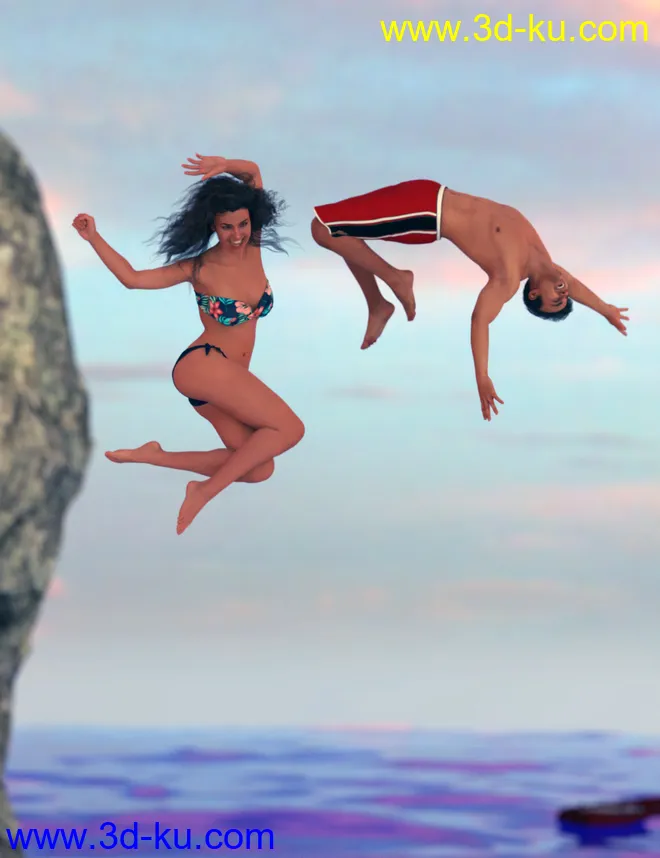 IGD Motion Series - Jump Poses for Genesis 3 and 8模型的图片10
