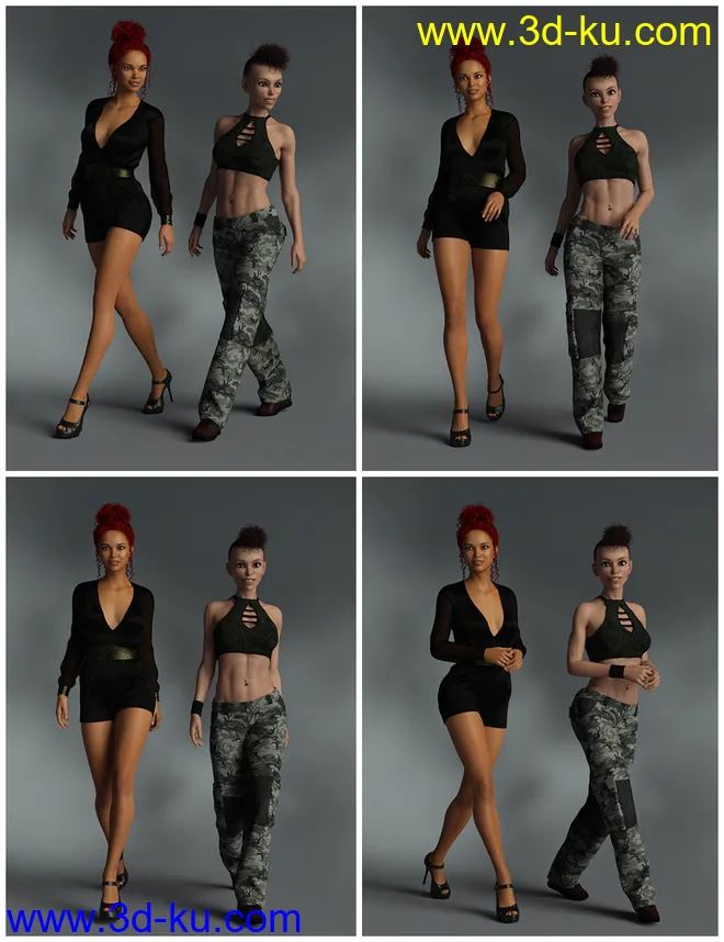 IGD Motion Series - Walk Poses for Genesis 3 and 8模型的图片3