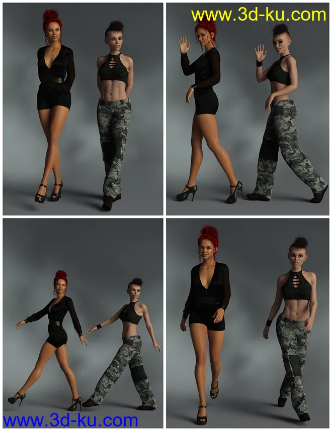 IGD Motion Series - Walk Poses for Genesis 3 and 8模型的图片4