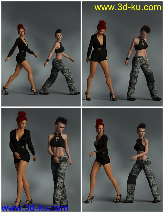 IGD Motion Series - Walk Poses for Genesis 3 and 8模型的图片5