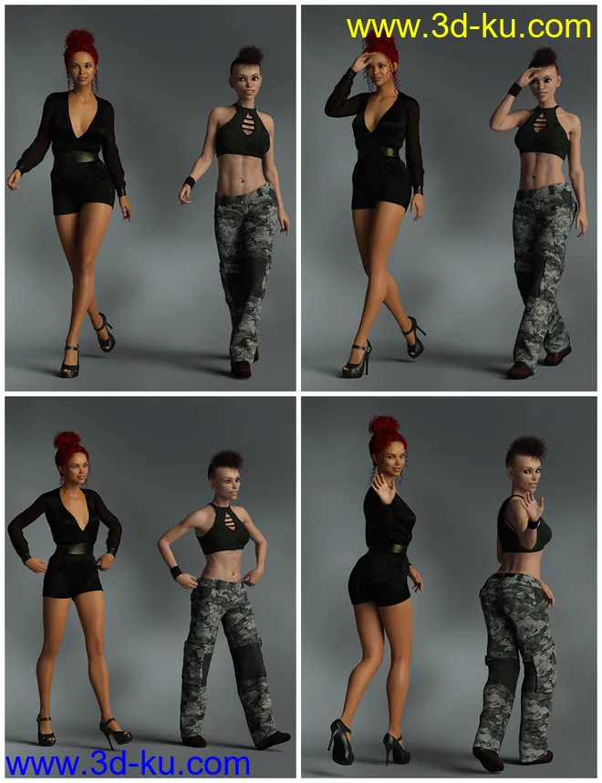 IGD Motion Series - Walk Poses for Genesis 3 and 8模型的图片6