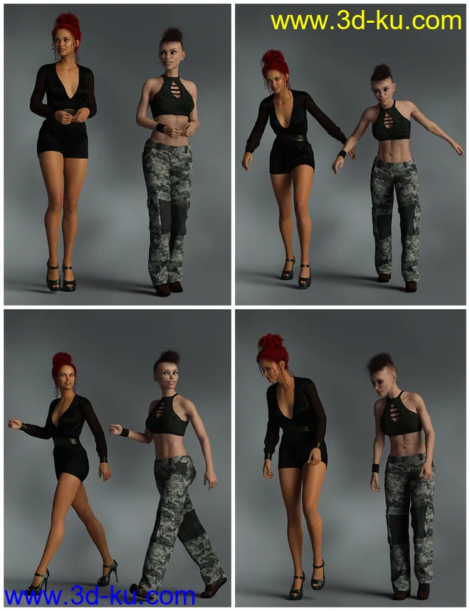 IGD Motion Series - Walk Poses for Genesis 3 and 8模型的图片7