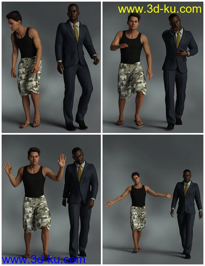 IGD Motion Series - Walk Poses for Genesis 3 and 8模型的图片10