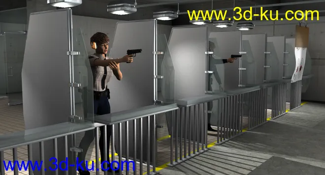 Indoor Gun Firing Range模型的图片4