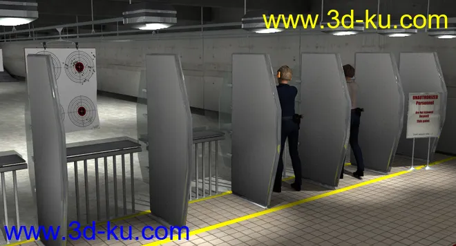 Indoor Gun Firing Range模型的图片5