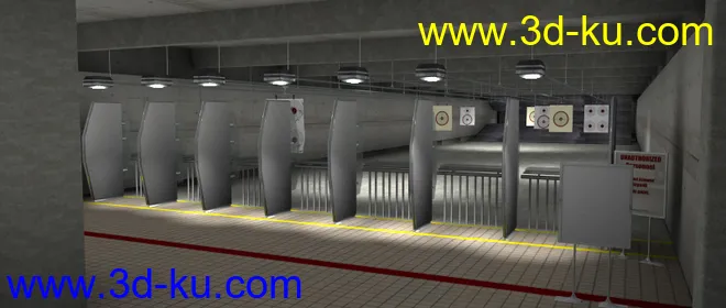 Indoor Gun Firing Range模型的图片6