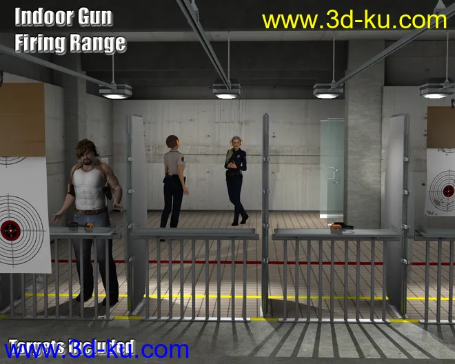 Indoor Gun Firing Range模型的图片10