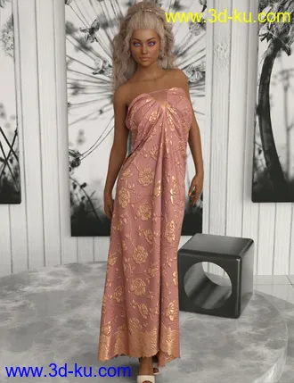 3D打印模型InStyle - dForce - Art Deco Dress for G8F的图片