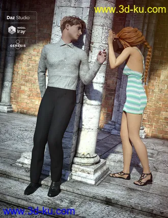3D打印模型Invetero Amore Mio Poses Genesis 8的图片