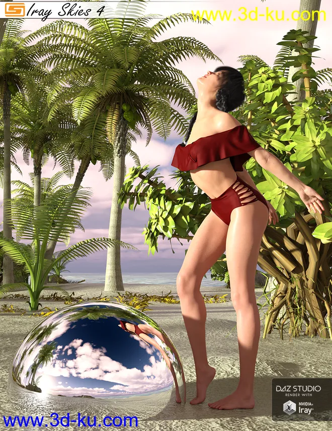 Iray Skies 4 - 10 Skies (HDRIs) for use with Iray模型的图片10