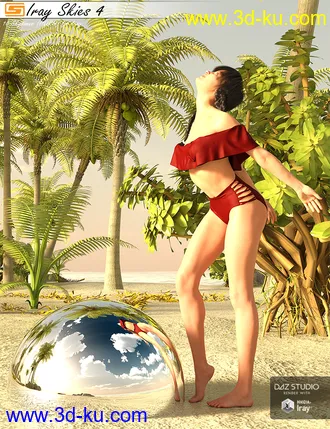 3D打印模型Iray Skies 4 - 10 Skies (HDRIs) for use with Iray的图片