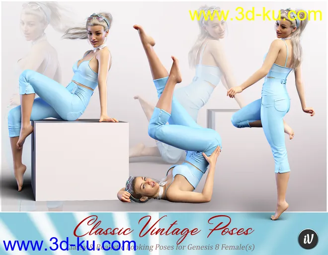 iV Classic Vintage Poses for Genesis 8 Female模型的图片2