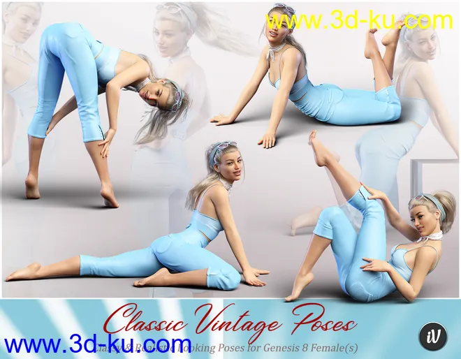 iV Classic Vintage Poses for Genesis 8 Female模型的图片3