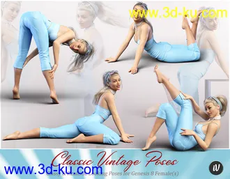 3D打印模型iV Classic Vintage Poses for Genesis 8 Female的图片