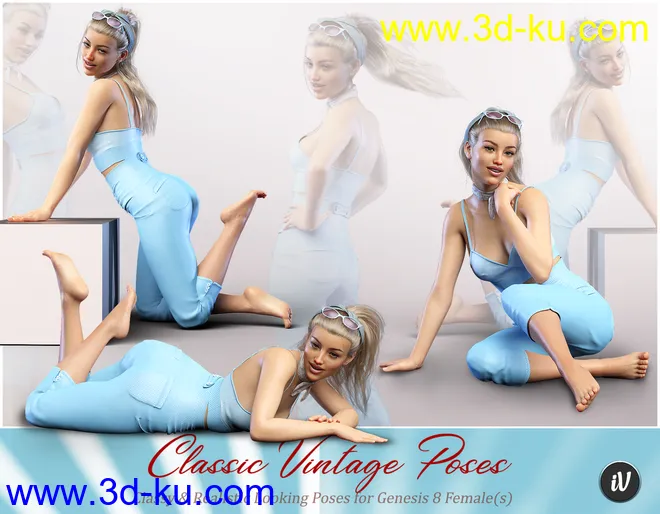 iV Classic Vintage Poses for Genesis 8 Female模型的图片4