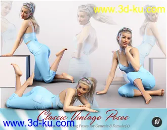 3D打印模型iV Classic Vintage Poses for Genesis 8 Female的图片