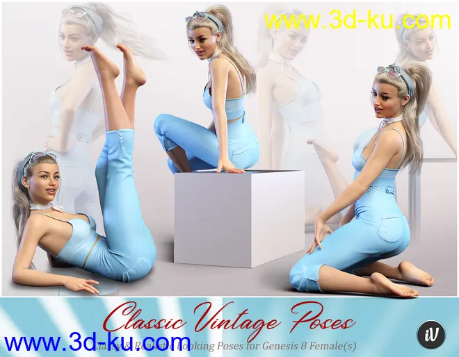 iV Classic Vintage Poses for Genesis 8 Female模型的图片5