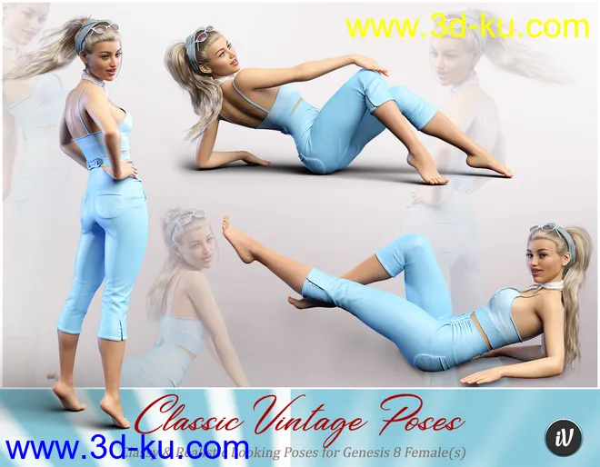 iV Classic Vintage Poses for Genesis 8 Female模型的图片6