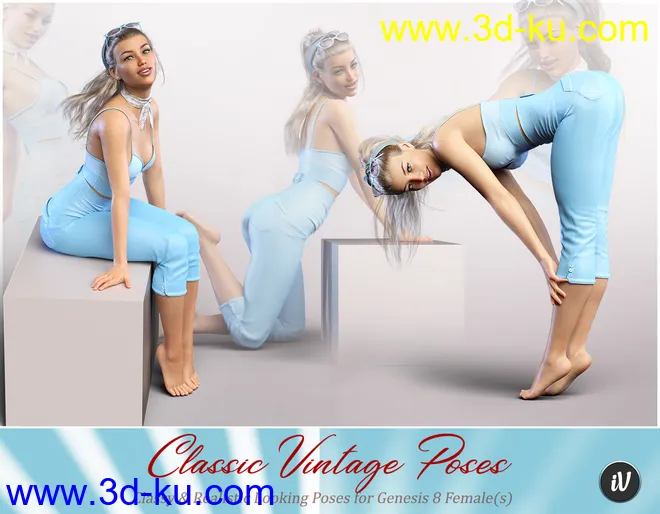 iV Classic Vintage Poses for Genesis 8 Female模型的图片7