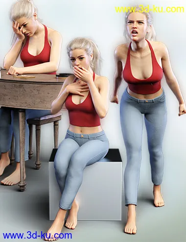 iV Expressive & Receptive Poses For Genesis 8 Female(s)模型的图片2