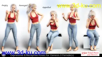 3D打印模型iV Expressive & Receptive Poses For Genesis 8 Female(s)的图片