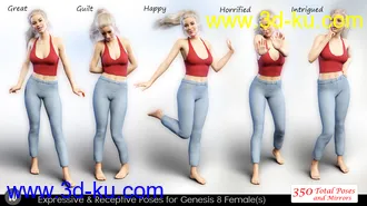 3D打印模型iV Expressive & Receptive Poses For Genesis 8 Female(s)的图片