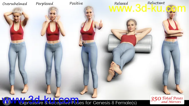 iV Expressive & Receptive Poses For Genesis 8 Female(s)模型的图片11