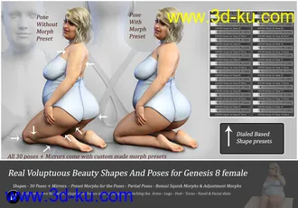 3D打印模型iV Real Voluptuous Beauty Shapes And Poses for Genesis 8 Female(s)的图片