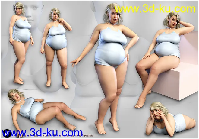 iV Real Voluptuous Beauty Shapes And Poses for Genesis 8 Female(s)模型的图片10