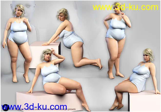 iV Real Voluptuous Beauty Shapes And Poses for Genesis 8 Female(s)模型的图片11