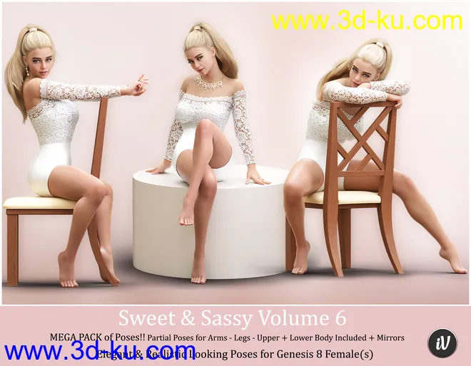 iV Sweet & Sassy Vol. 6 Pose Collection for Genesis 8 Female(s)模型的图片3