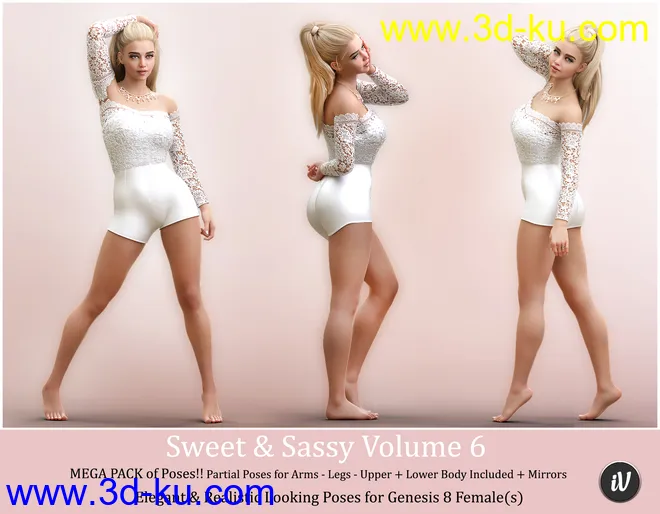 iV Sweet & Sassy Vol. 6 Pose Collection for Genesis 8 Female(s)模型的图片5