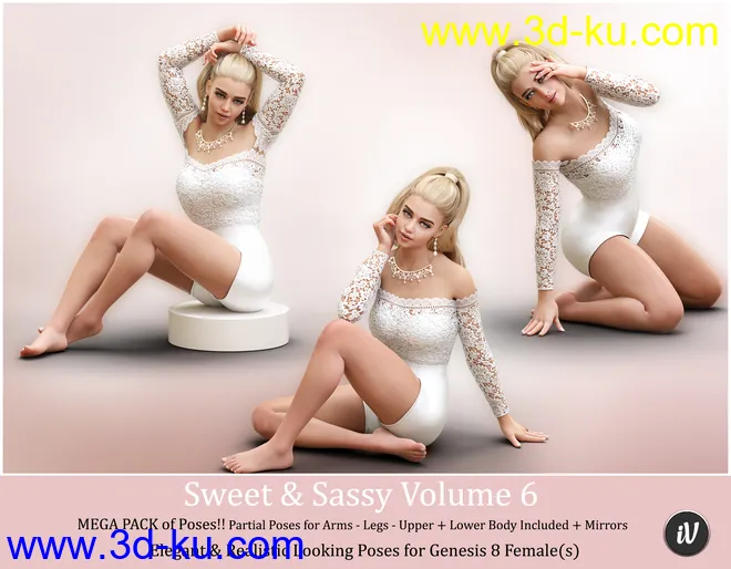 iV Sweet & Sassy Vol. 6 Pose Collection for Genesis 8 Female(s)模型的图片6