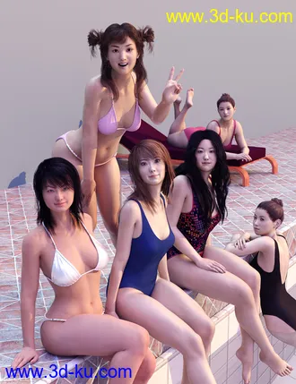3D打印模型Japanese Face and Body Shapes for Genesis 3 and 8 Female的图片