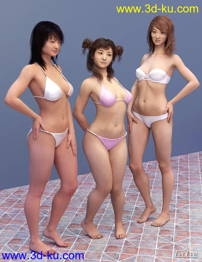 Japanese Face and Body Shapes for Genesis 3 and 8 Female模型的图片2