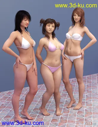 3D打印模型Japanese Face and Body Shapes for Genesis 3 and 8 Female的图片