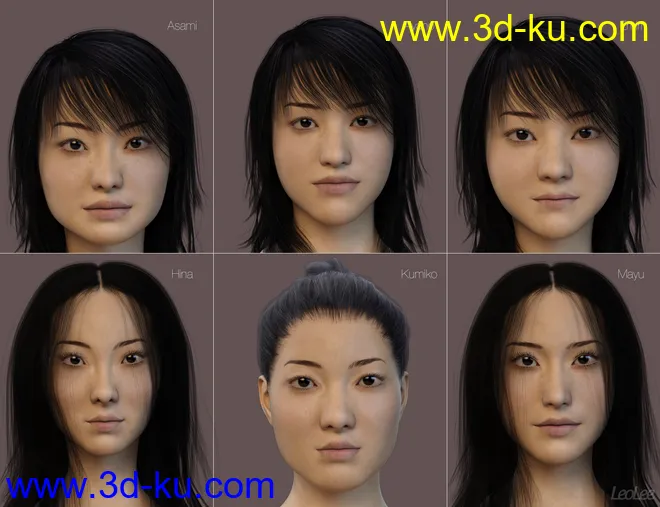 Japanese Face and Body Shapes for Genesis 3 and 8 Female模型的图片7