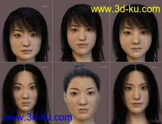3D打印模型Japanese Face and Body Shapes for Genesis 3 and 8 Female的图片