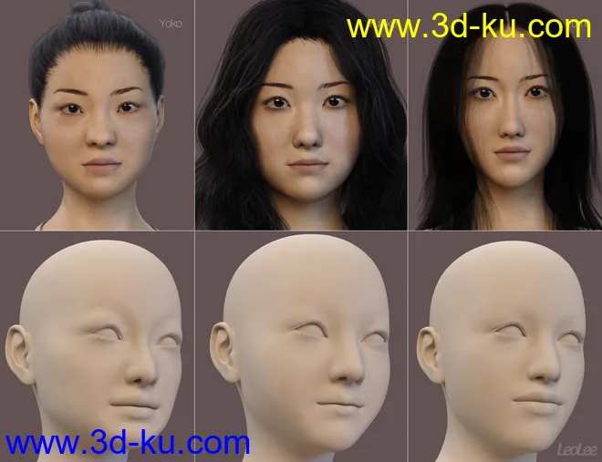 Japanese Face and Body Shapes for Genesis 3 and 8 Female模型的图片9