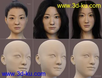 3D打印模型Japanese Face and Body Shapes for Genesis 3 and 8 Female的图片