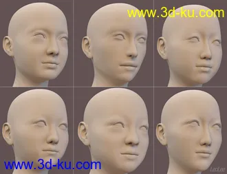 3D打印模型Japanese Face and Body Shapes for Genesis 3 and 8 Female的图片